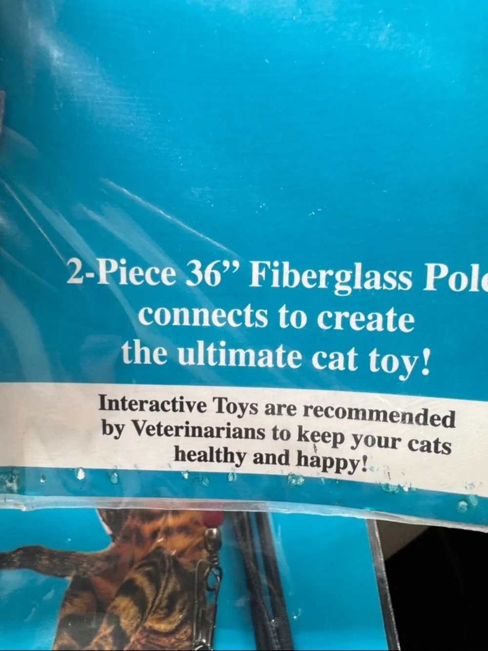 GO CAT DA BIRD FEATHER WAND ROD INTERACTIVE TEASER TOYS 36” 2 1 green 1 red NIP